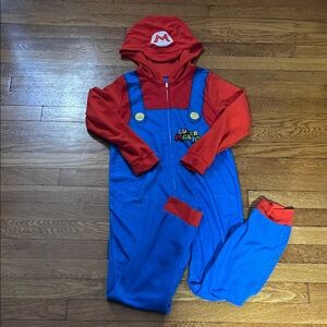 Nintendo Mario Red and Blue Kids Bodysuit
